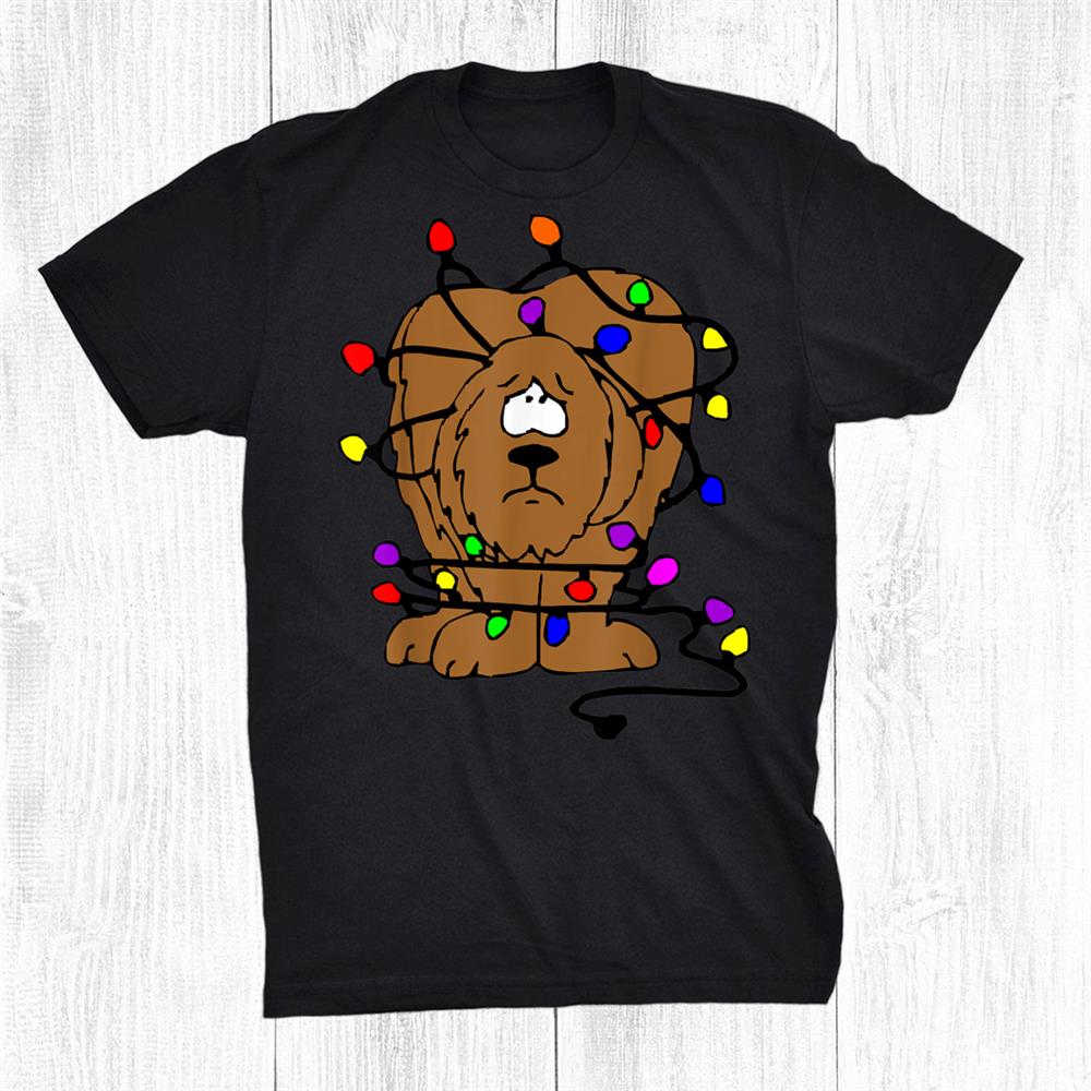 Holiday Dog Christmas Lights Disaster Funny Shirt Holiday Dog Christmas Lights Disaster Funny Shirt