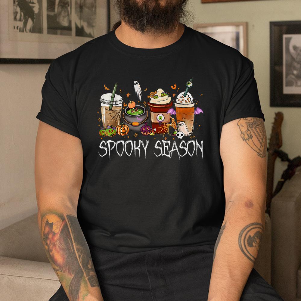 Horror Movie And Coffee Halloween Spooky Season Fall Coffee Shirt Horror Movie And Coffee Halloween Spooky Season Fall Coffee Shirt