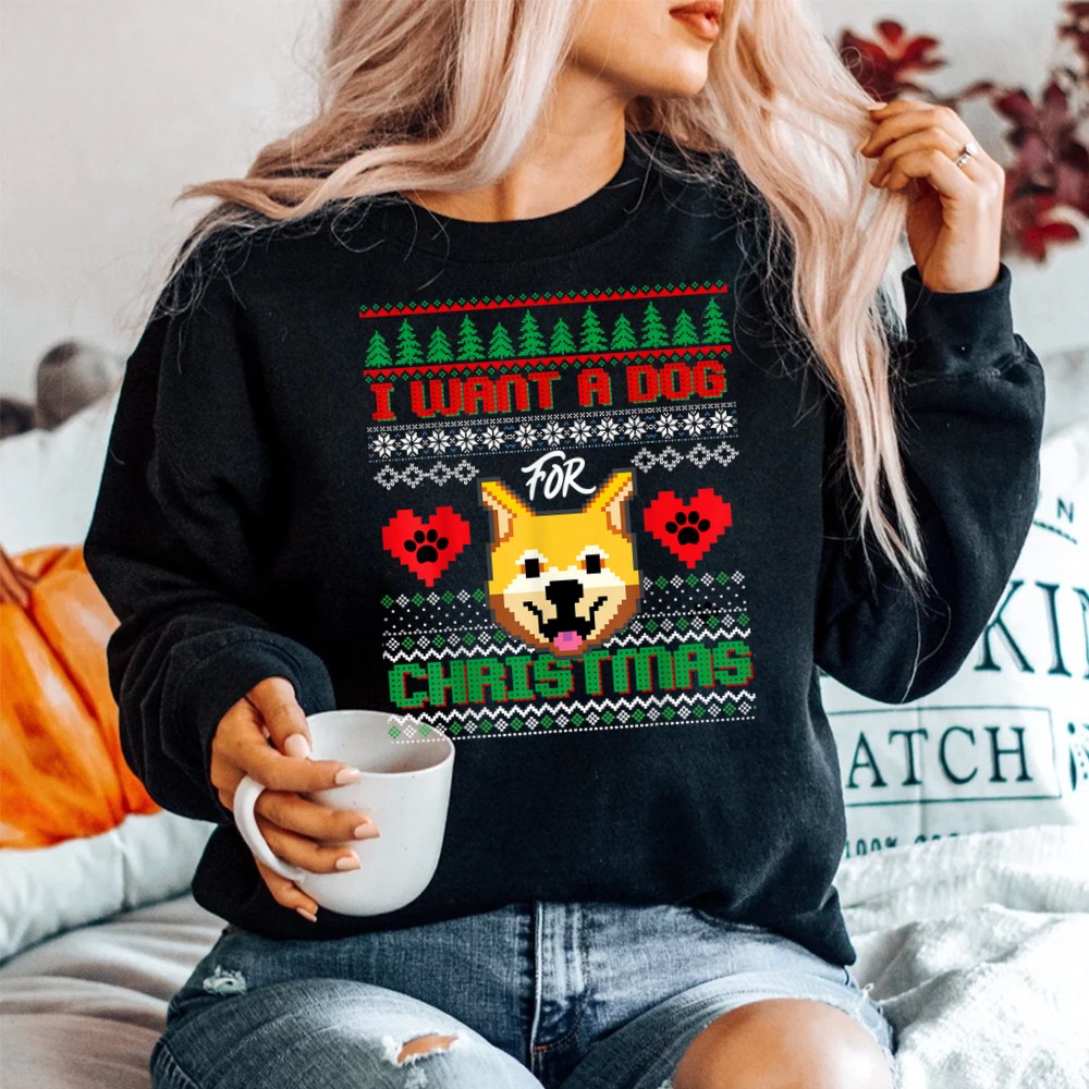 I Want A Dog For Christmas Cool Christmas Shirt I Want A Dog For Christmas Cool Christmas Shirt