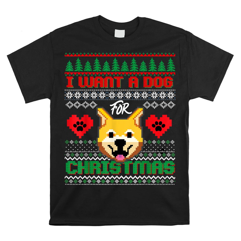 I Want A Dog For Christmas Cool Christmas Shirt I Want A Dog For Christmas Cool Christmas Shirt