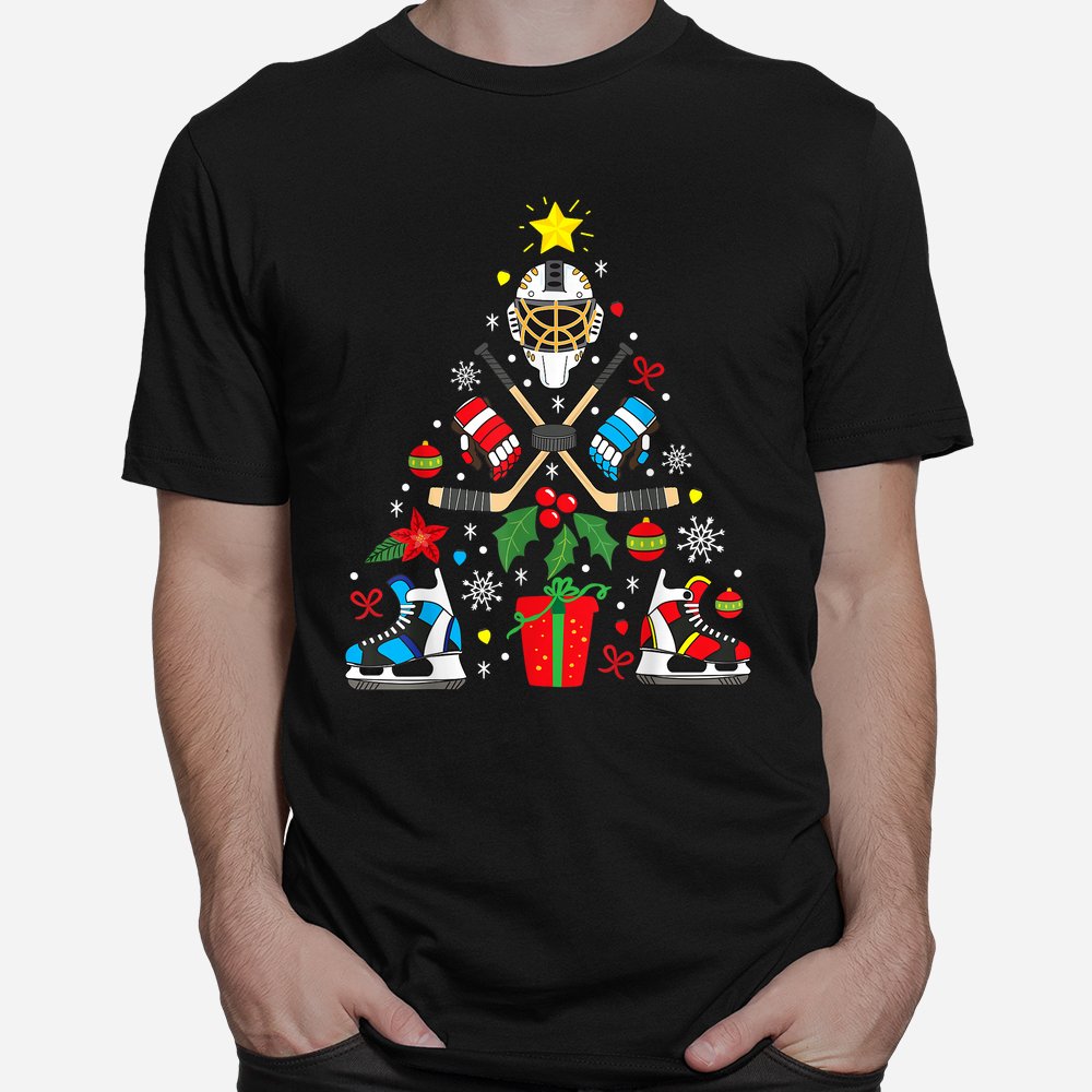 Ice Hockey Christmas Ornament Tree Funny Shirt Ice Hockey Christmas Ornament Tree Funny Shirt