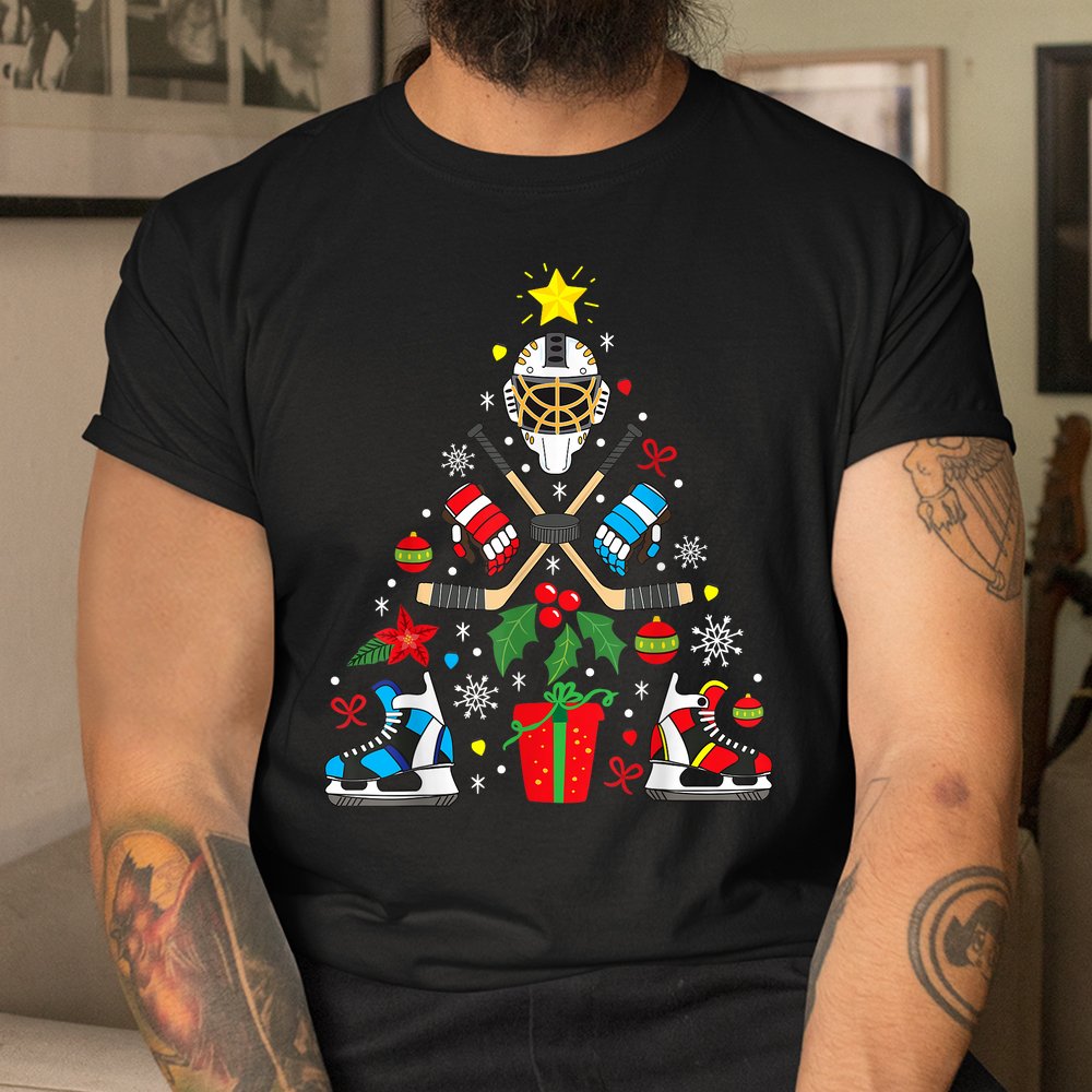 Ice Hockey Christmas Ornament Tree Funny Shirt Ice Hockey Christmas Ornament Tree Funny Shirt