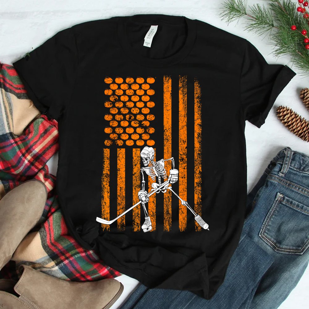 Ice Hockey Skeleton Halloween Shirt Ice Hockey Skeleton Halloween Shirt