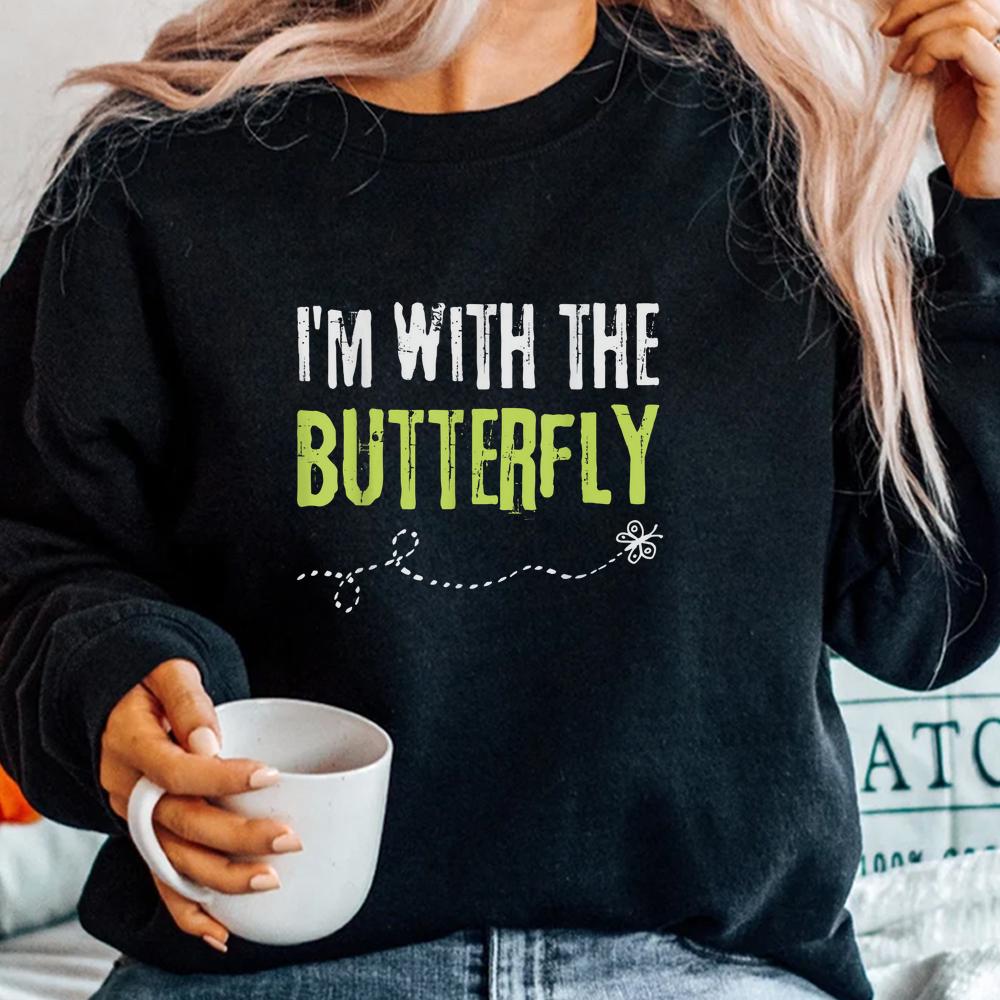 I’m With Butterfly Halloween Matching Couples Shirt I’m With Butterfly Halloween Matching Couples Shirt