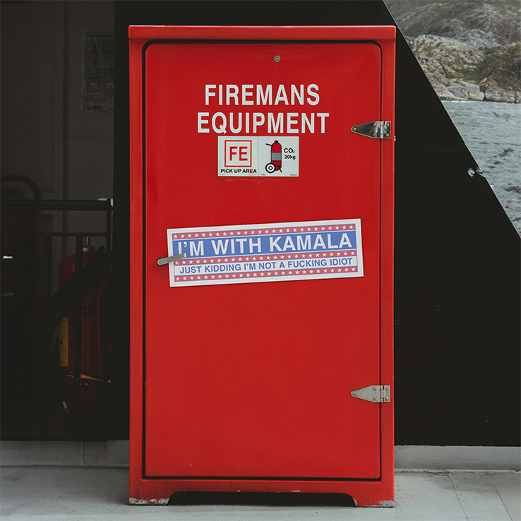 I’m With Kamala Just Kidding Car Magnet I’m With Kamala Just Kidding Car Magnet