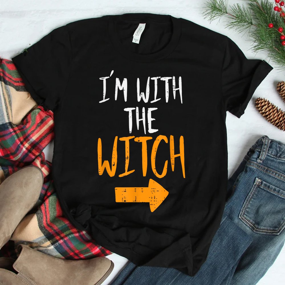 Im With The Witch Matching Couple Halloween Shirt Im With The Witch Matching Couple Halloween Shirt