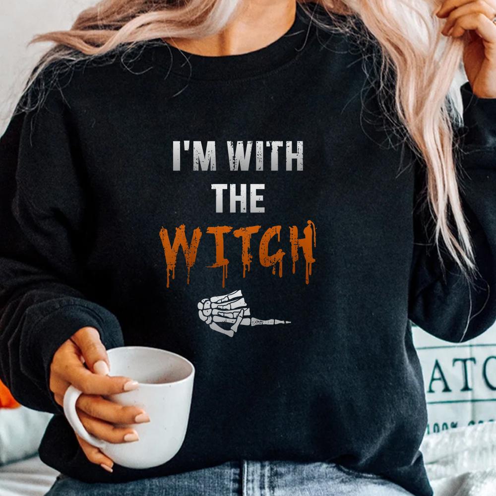 I’m With Witch Skeleton Hand Halloween Shirt I’m With Witch Skeleton Hand Halloween Shirt