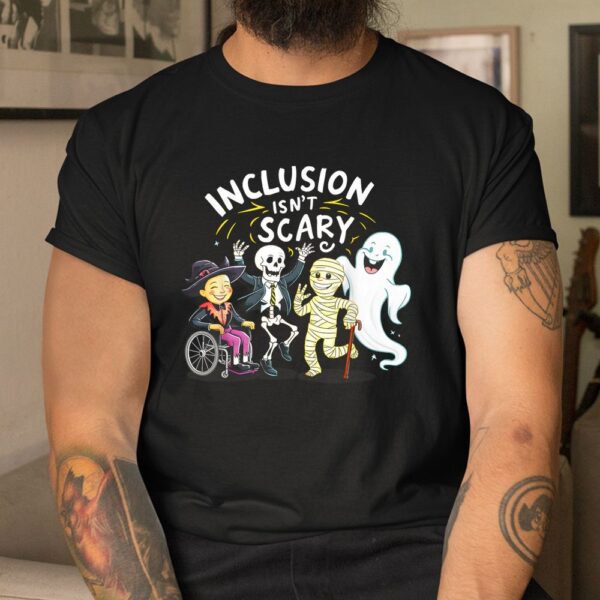 Inclusion Isn’t Scary Teacher Skeleton Ghost Cute Halloween Shirt 7 Inclusion Isn't Scary Teacher Skeleton Ghost Cute Halloween Shirt