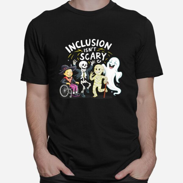 Inclusion Isn’t Scary Teacher Skeleton Ghost Cute Halloween Shirt 9 Inclusion Isn't Scary Teacher Skeleton Ghost Cute Halloween Shirt