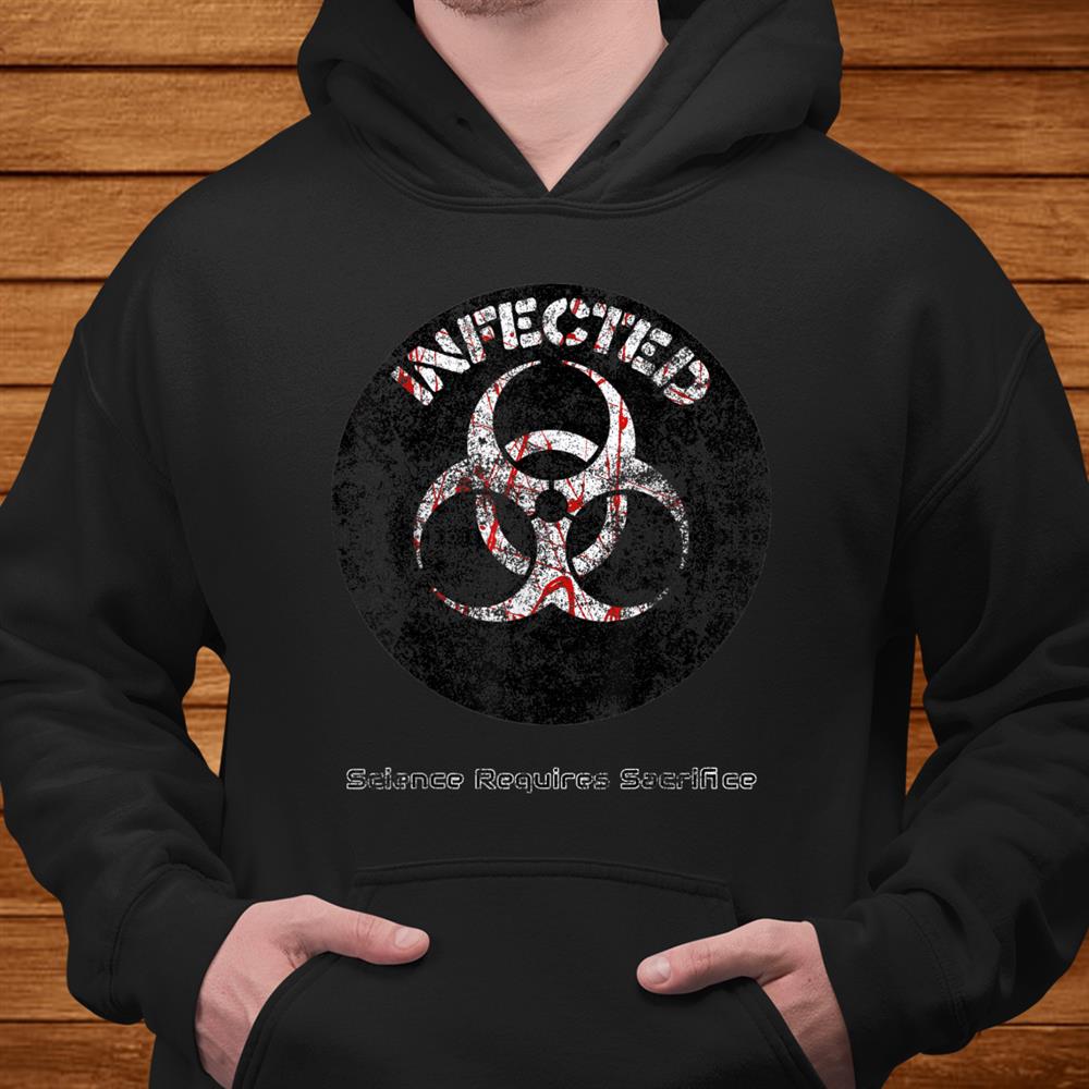 Infected Doomsday Halloween Zombie Biohazard Science Party Shirt Infected Doomsday Halloween Zombie Biohazard Science Party Shirt