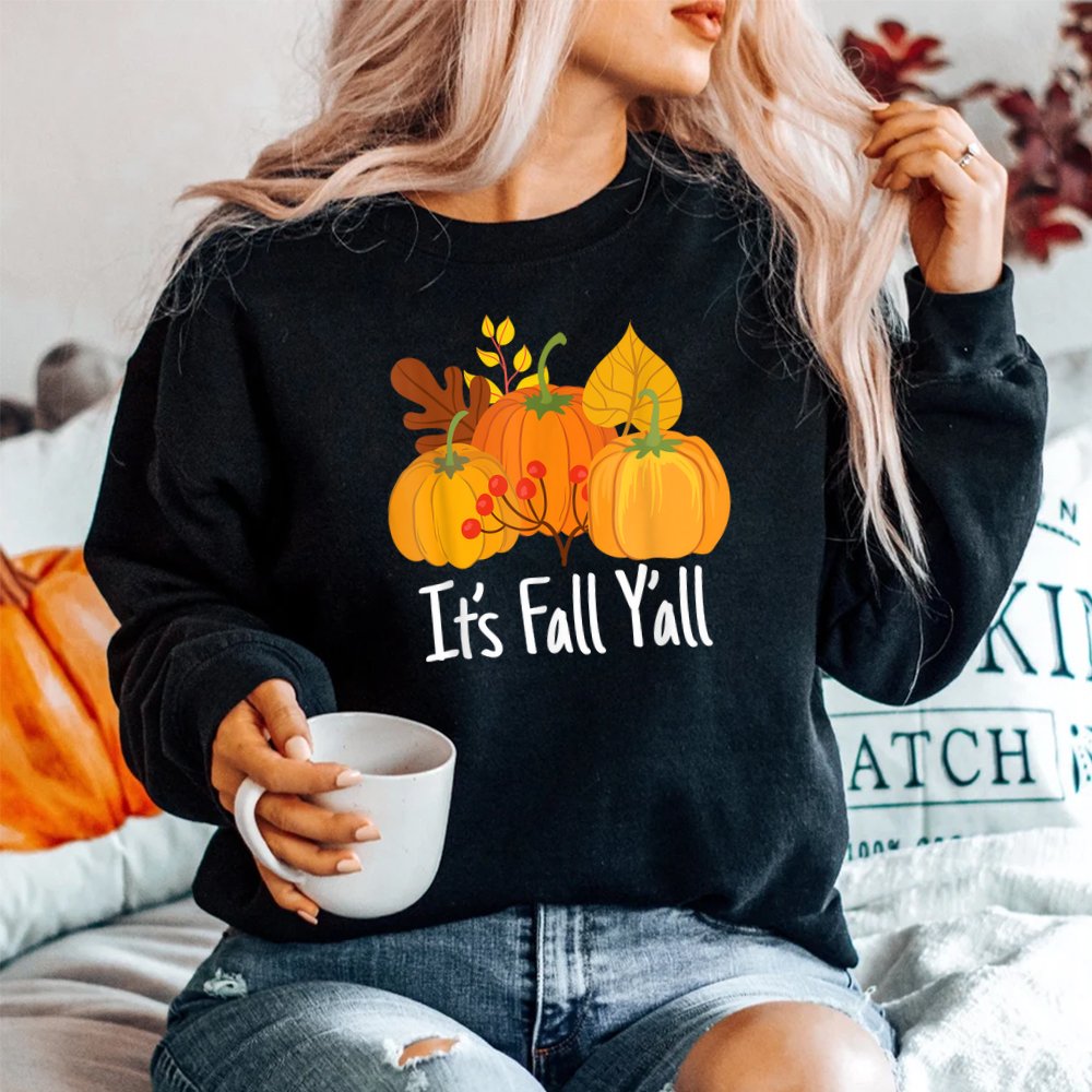 Its Fall Yall Lazy Halloween Thanksgiving Pumpkin Shirt Its Fall Yall Lazy Halloween Thanksgiving Pumpkin Shirt
