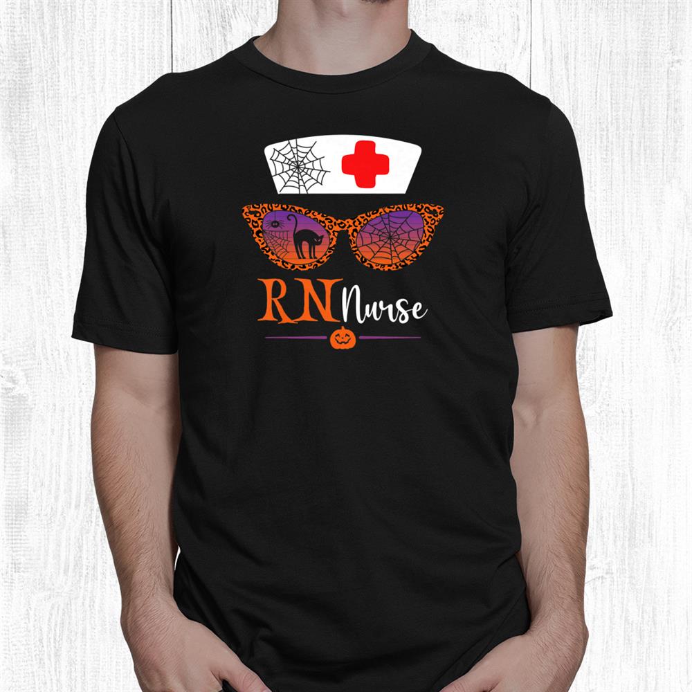 Jack O Lantern Leopard Pumpkin Rn Nurse Halloween Sunglasses Shirt Jack O Lantern Leopard Pumpkin Rn Nurse Halloween Sunglasses Shirt