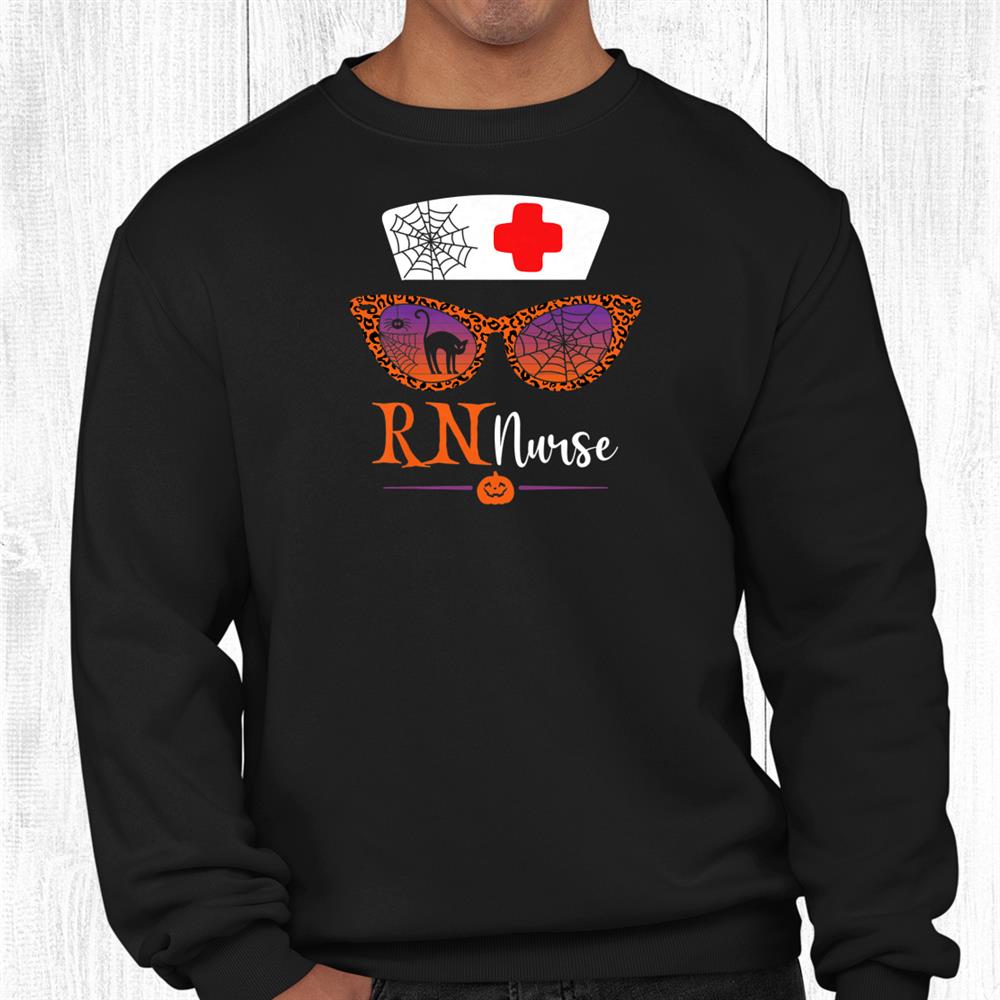 Jack O Lantern Leopard Pumpkin Rn Nurse Halloween Sunglasses Shirt Jack O Lantern Leopard Pumpkin Rn Nurse Halloween Sunglasses Shirt