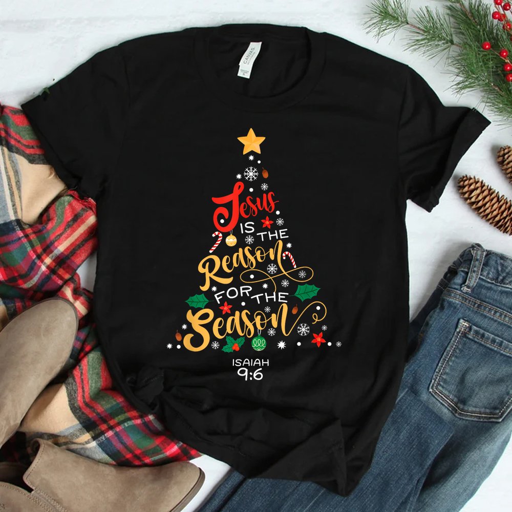 Jesus Is The Reason For The Season Christian Christmas Tree Shirt Jesus Is The Reason For The Season Christian Christmas Tree Shirt