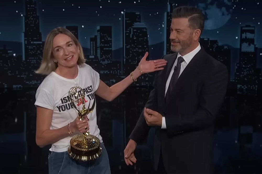 Jimmy Kimmel's Wife wore Isn't It Past Your Jail Time Anti Trump Shirt