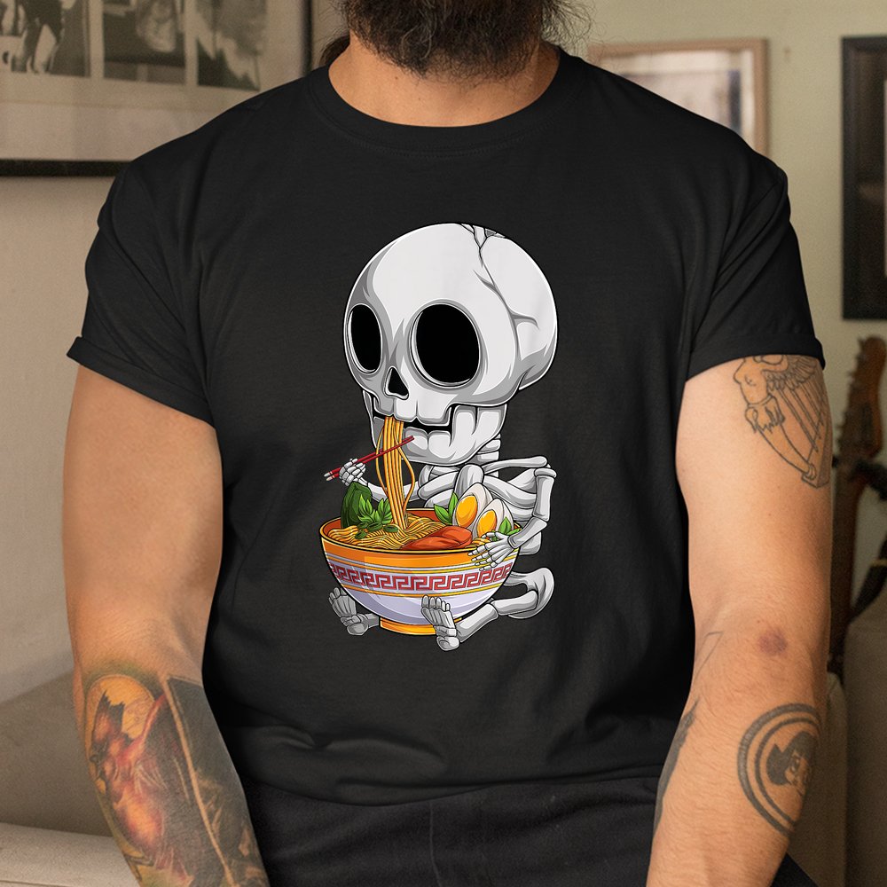 Kawaii Japanese Anime Skeleton Halloween Ramen Shirt Kawaii Japanese Anime Skeleton Halloween Ramen Shirt