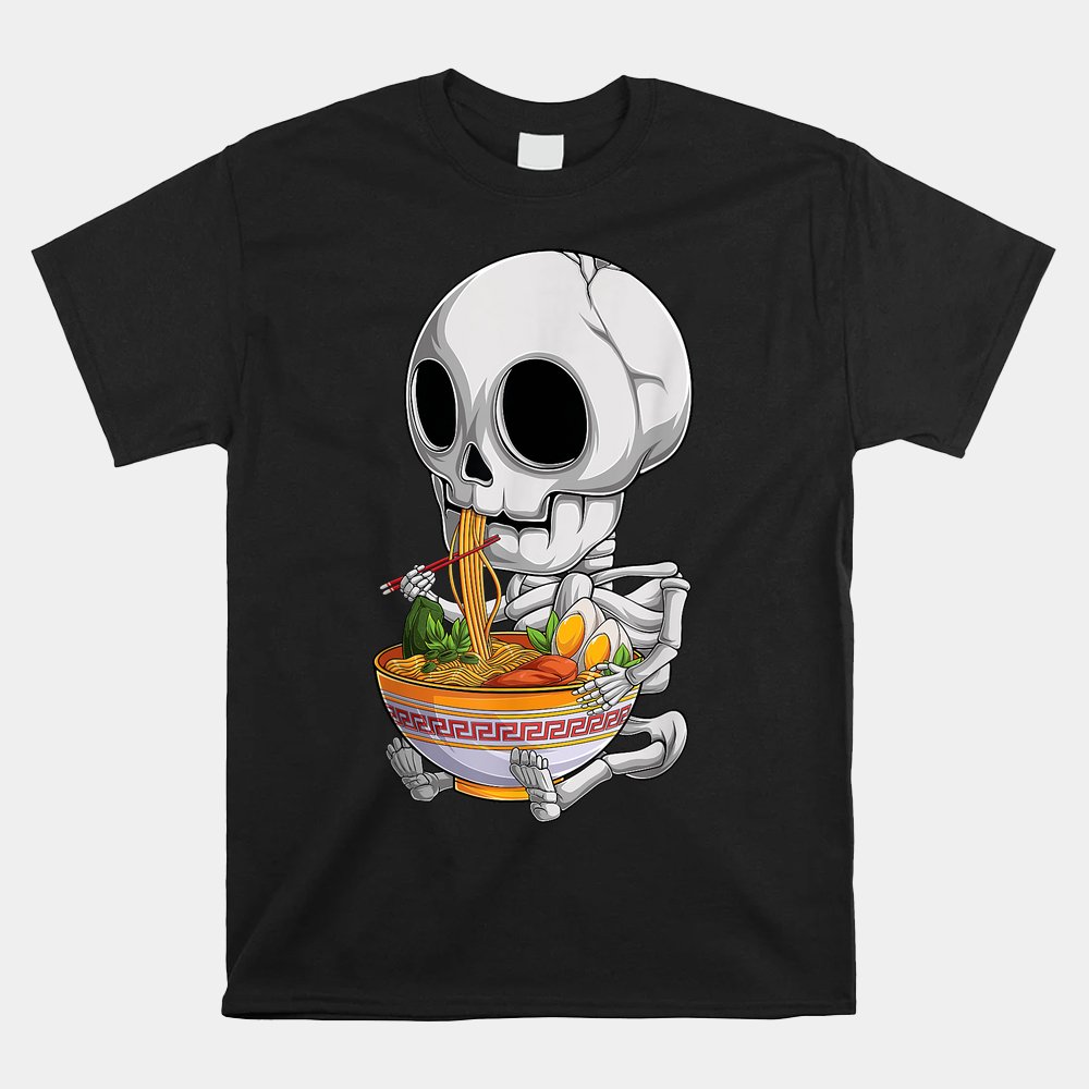 Kawaii Japanese Anime Skeleton Halloween Ramen Shirt Kawaii Japanese Anime Skeleton Halloween Ramen Shirt