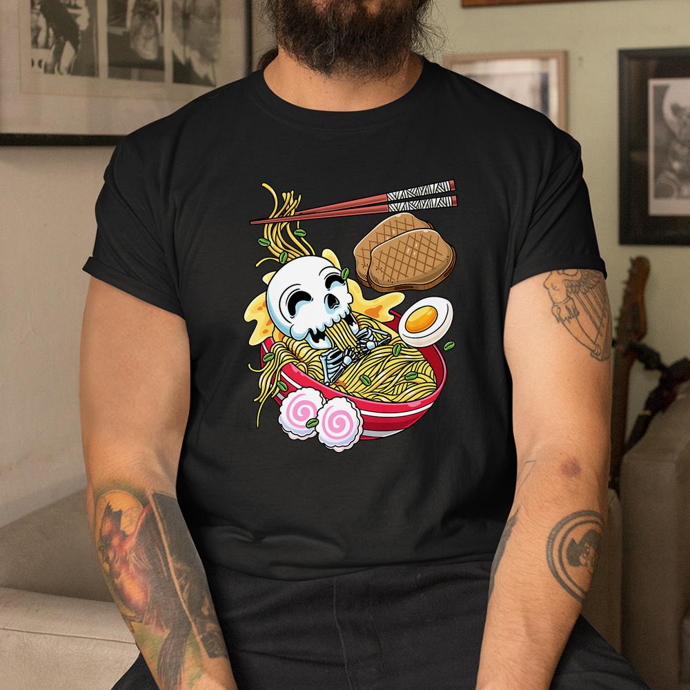 Kawaii Skeleton Ramen Noodles Japanese Food Halloween Shirt Kawaii Skeleton Ramen Noodles Japanese Food Halloween Shirt