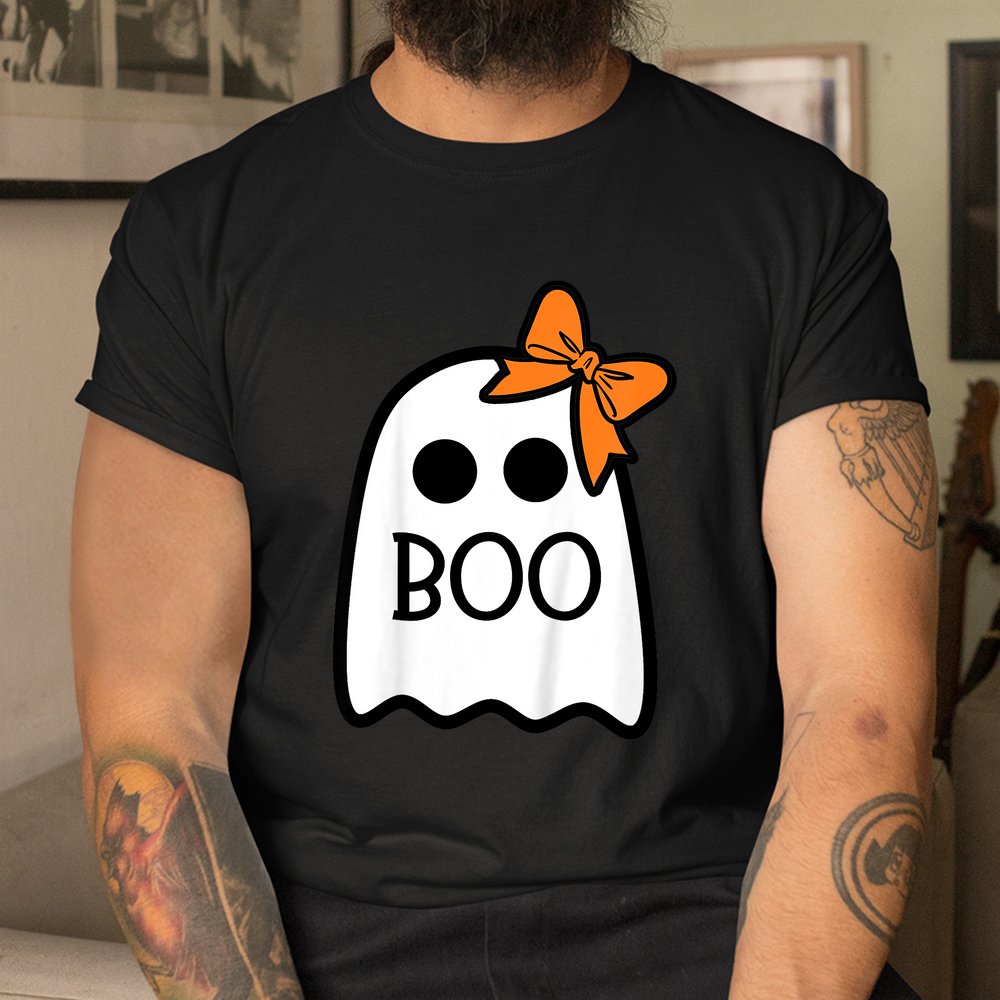 Kids Boo With Bow For Toddler Girl Ghost Halloween Shirt Kids Boo With Bow For Toddler Girl Ghost Halloween Shirt