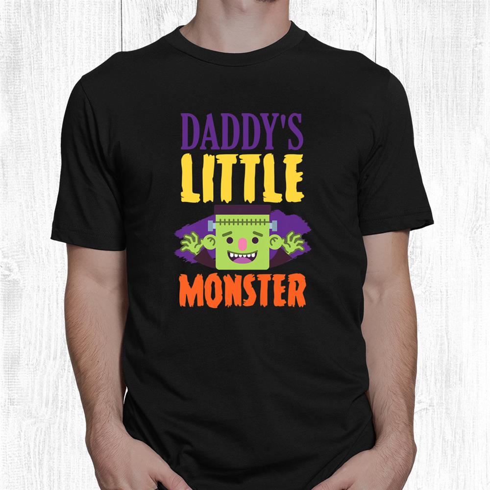 Kids Daddys Little Monster Funny Halloween Shirt Kids Daddys Little Monster Funny Halloween Shirt
