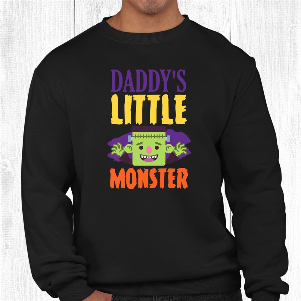 Kids Daddys Little Monster Funny Halloween Shirt Kids Daddys Little Monster Funny Halloween Shirt