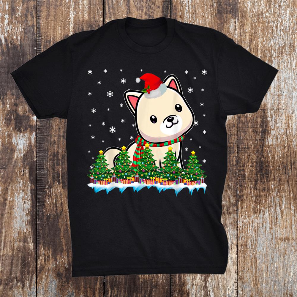 Kishu Wear Santa Hat Xmas Gifts Woman Christmas Shirt Kishu Wear Santa Hat Xmas Gifts Woman Christmas Shirt