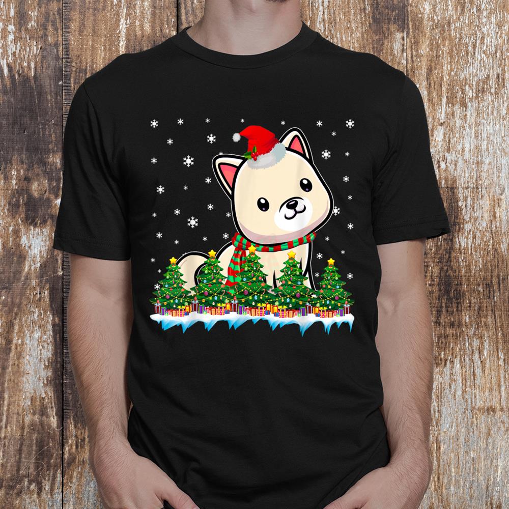 Kishu Wear Santa Hat Xmas Gifts Woman Christmas Shirt Kishu Wear Santa Hat Xmas Gifts Woman Christmas Shirt