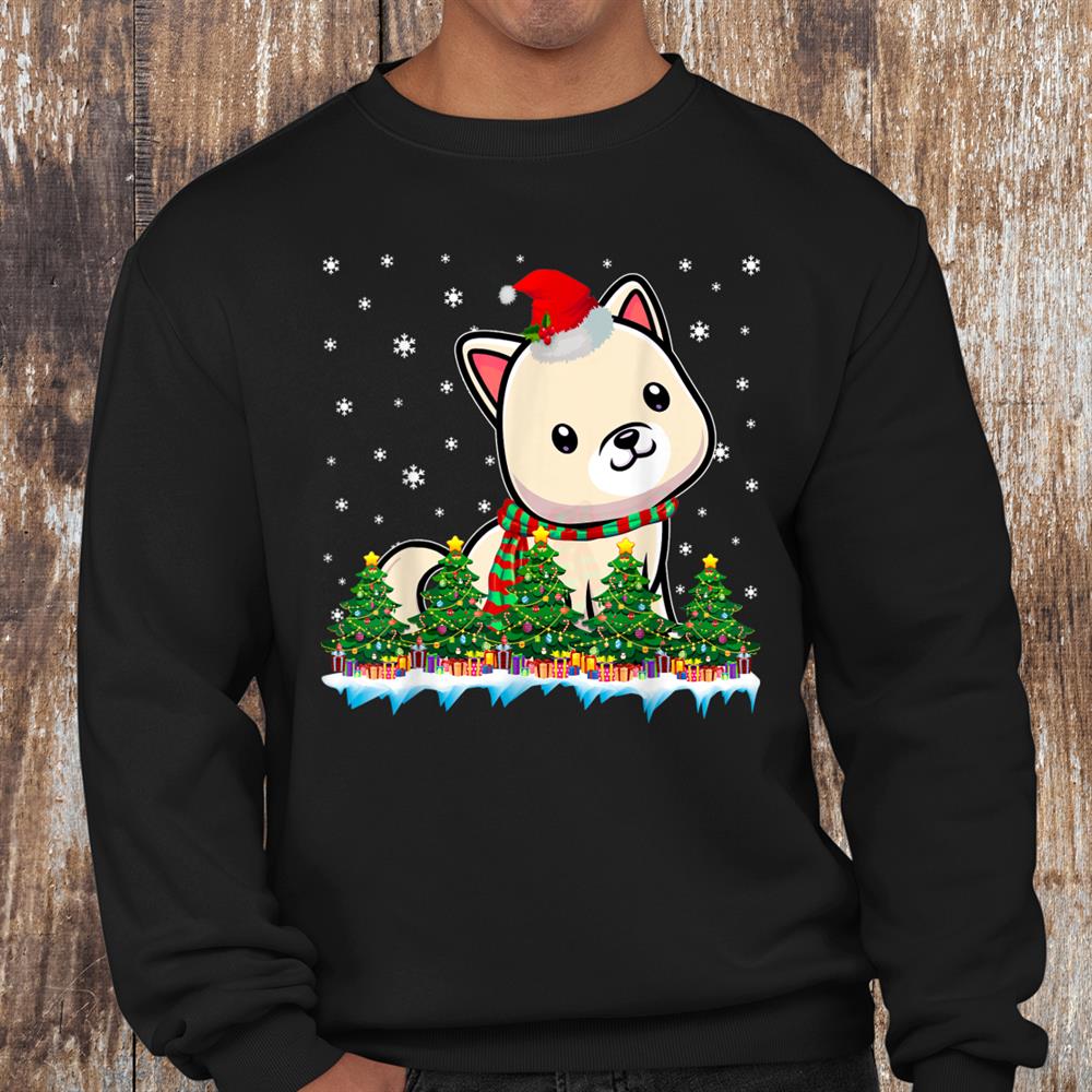 Kishu Wear Santa Hat Xmas Gifts Woman Christmas Shirt Kishu Wear Santa Hat Xmas Gifts Woman Christmas Shirt