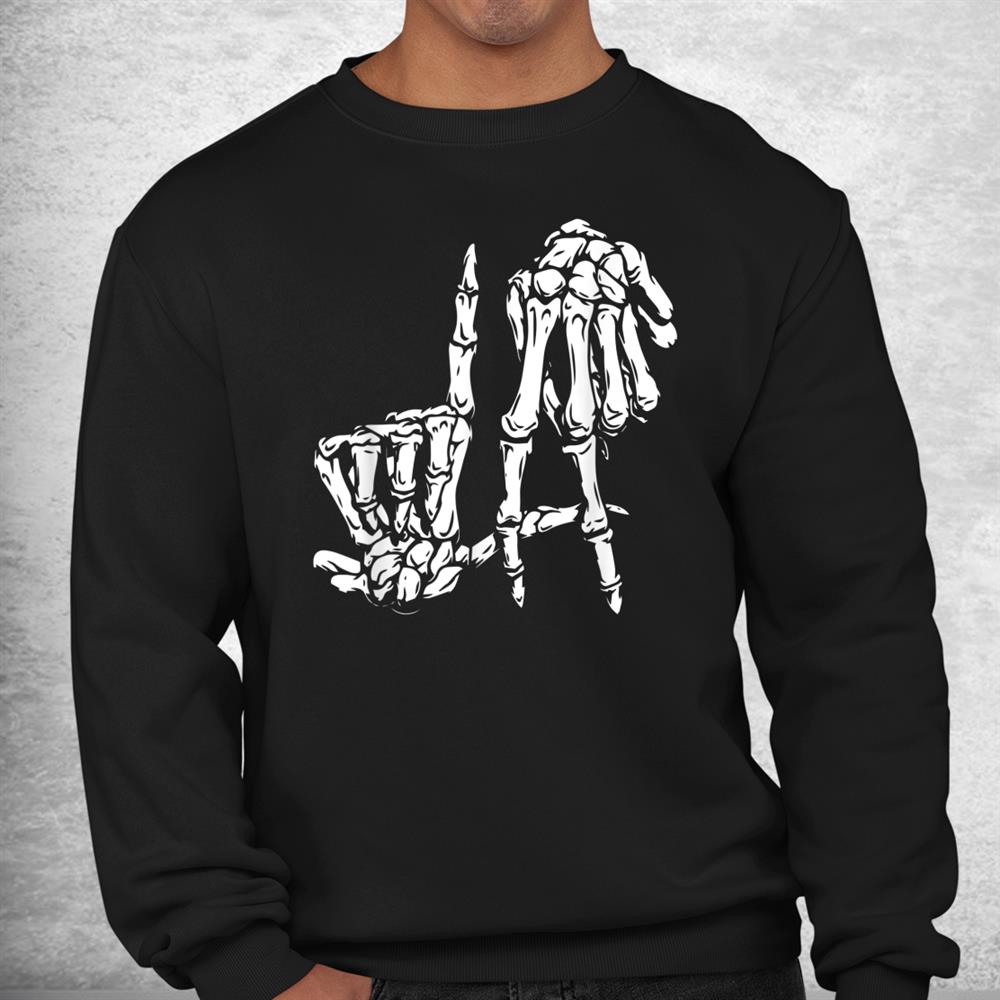 La Hand Sign Lazy Diy Halloween Skeleton Los Angeles Shirt La Hand Sign Lazy Diy Halloween Skeleton Los Angeles Shirt