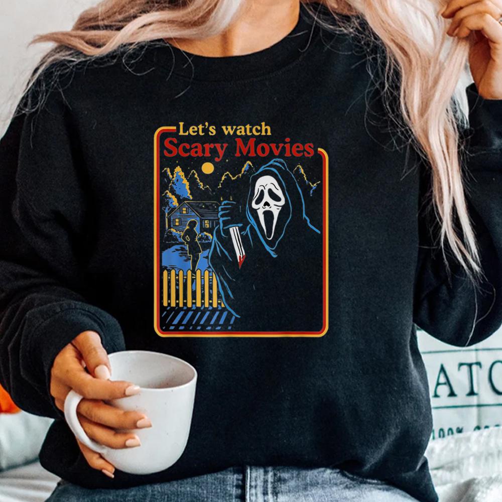 Lets Watch Scary Movies Horror Movies Scary Halloween Shirt Lets Watch Scary Movies Horror Movies Scary Halloween Shirt