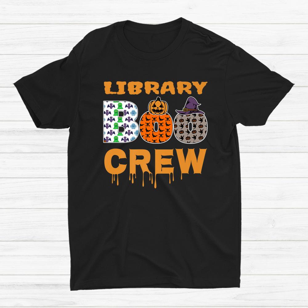 Library Boo Crew School Librarian Halloween Shirt Library Boo Crew School Librarian Halloween Shirt