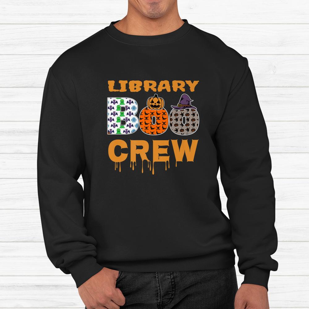 Library Boo Crew School Librarian Halloween Shirt Library Boo Crew School Librarian Halloween Shirt