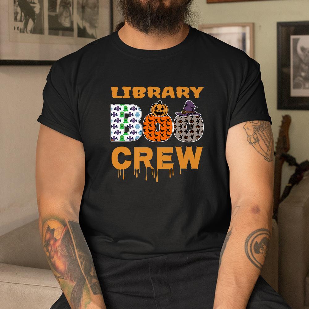 Library Boo Crew School Librarian Halloween Shirt Library Boo Crew School Librarian Halloween Shirt