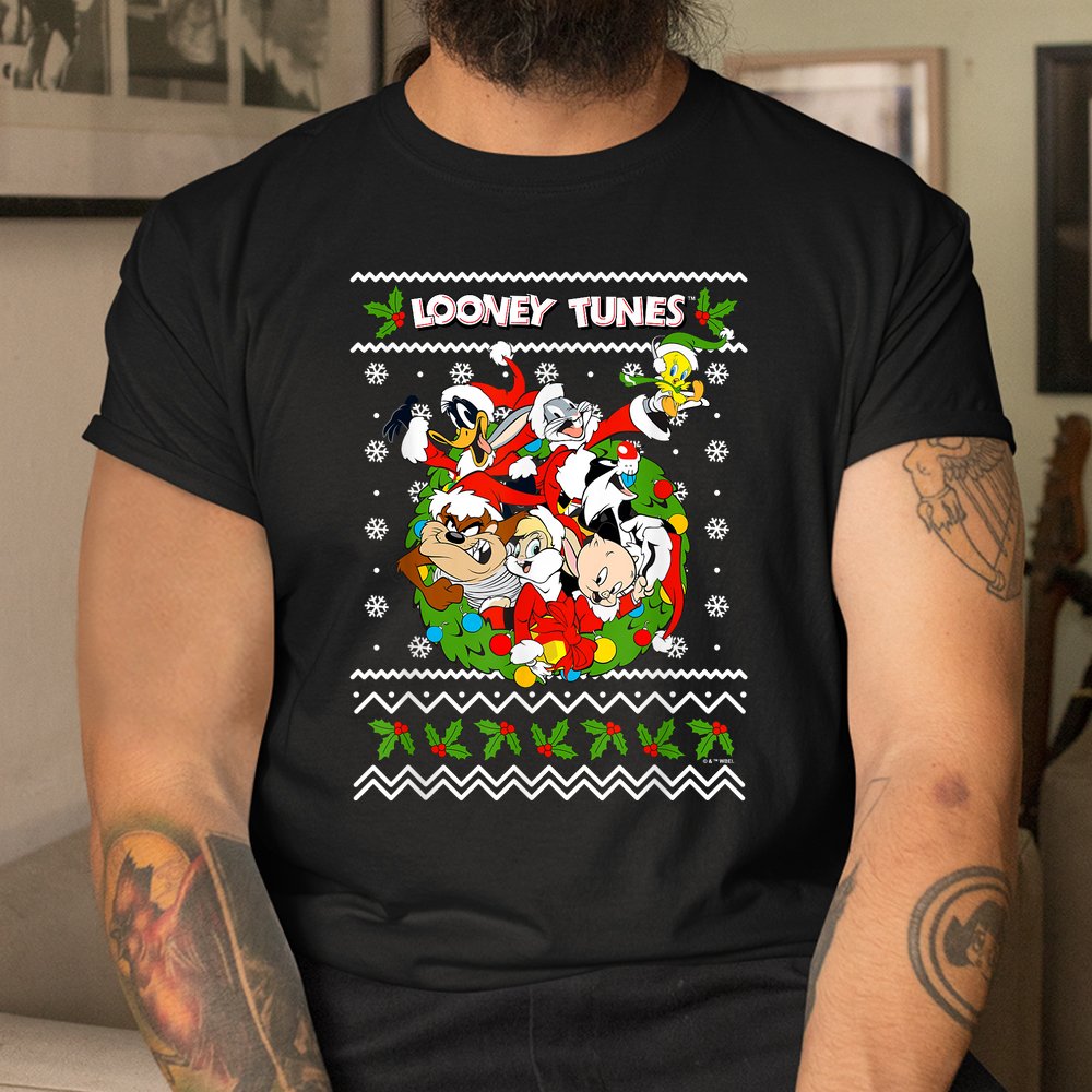 Looney Tunes Looney Christmas Ugly Christmas Shirt Looney Tunes Looney Christmas Ugly Christmas Shirt