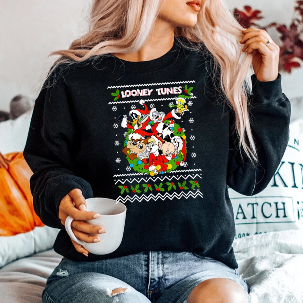 Looney Tunes Looney Christmas Ugly Christmas Shirt Looney Tunes Looney Christmas Ugly Christmas Shirt