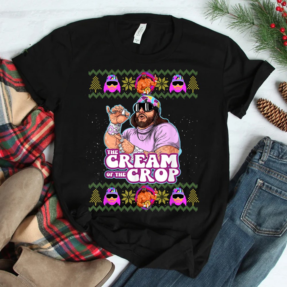 Macho-the Cream Of The Cropwrestling Ugly Christmas Shirt Macho-the Cream Of The Cropwrestling Ugly Christmas Shirt