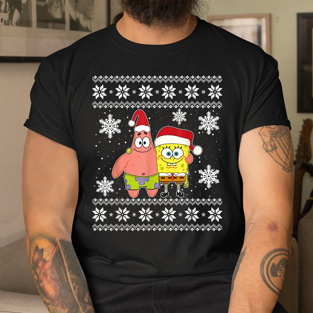 Mademark X SpongeBob SquarePants – Spongebob And Patrick Best Friends Christmas T-Shirt Mademark X SpongeBob SquarePants – Spongebob And Patrick Best Friends Christmas T-Shirt
