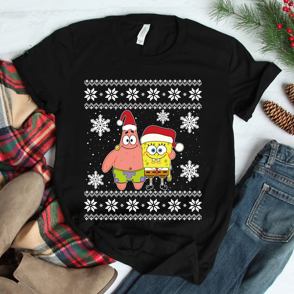 Mademark X SpongeBob SquarePants Spongebob And Patrick Best Friends Holiday Christmas Shirt Mademark X SpongeBob SquarePants Spongebob And Patrick Best Friends Holiday Christmas Shirt