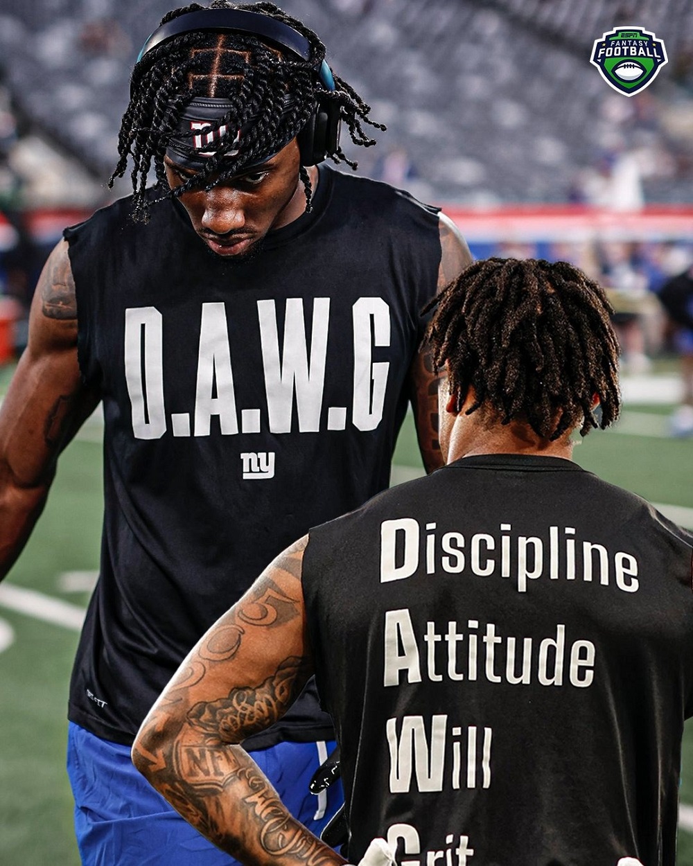 Malik Nabers wore DAWG Discipline Attitude Will Crit Shirt