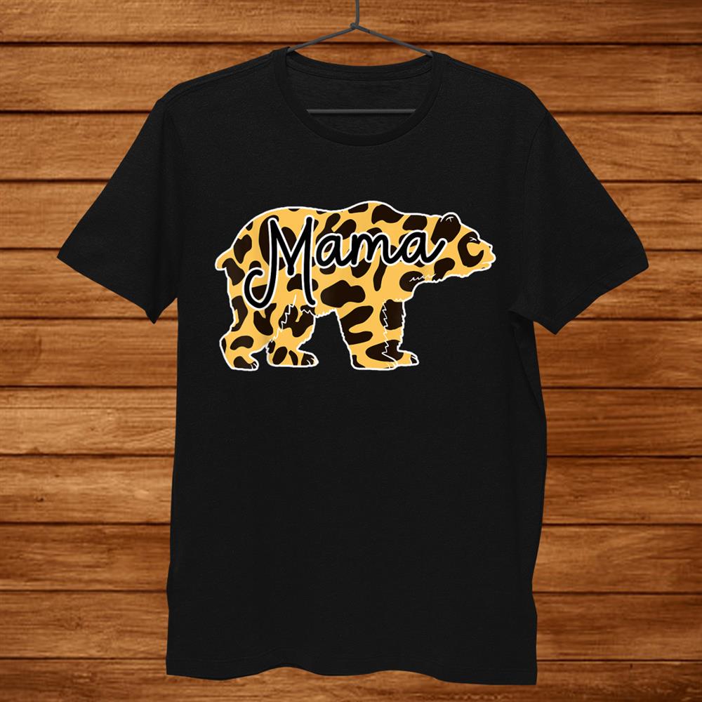 Mama Bear Cheetah Leopard Print Gift Winter Christmas Shirt Mama Bear Cheetah Leopard Print Gift Winter Christmas Shirt