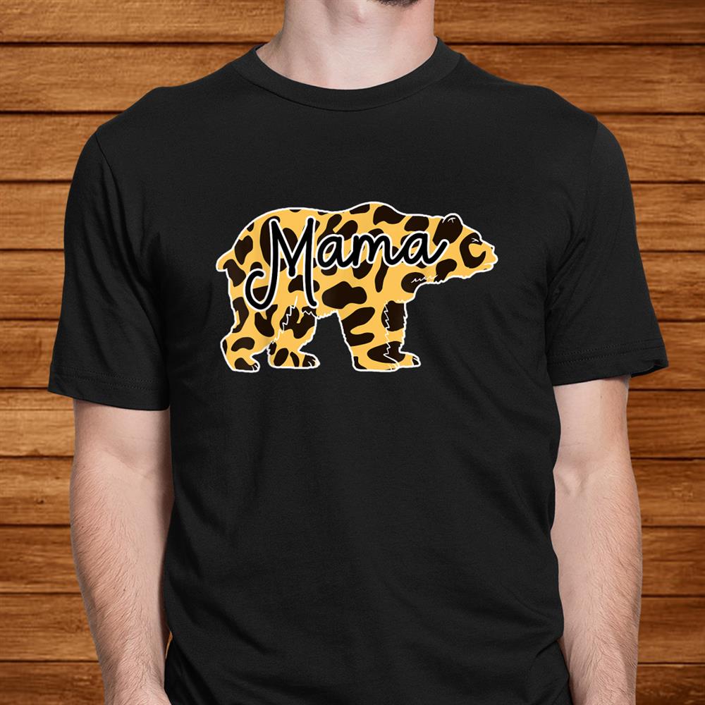 Mama Bear Cheetah Leopard Print Gift Winter Christmas Shirt Mama Bear Cheetah Leopard Print Gift Winter Christmas Shirt