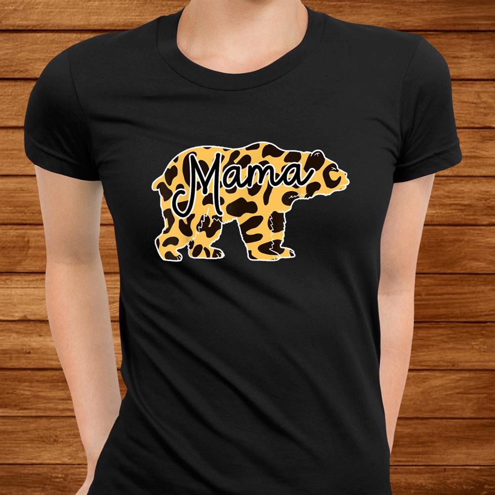 Mama Bear Cheetah Leopard Print Gift Winter Christmas Shirt Mama Bear Cheetah Leopard Print Gift Winter Christmas Shirt