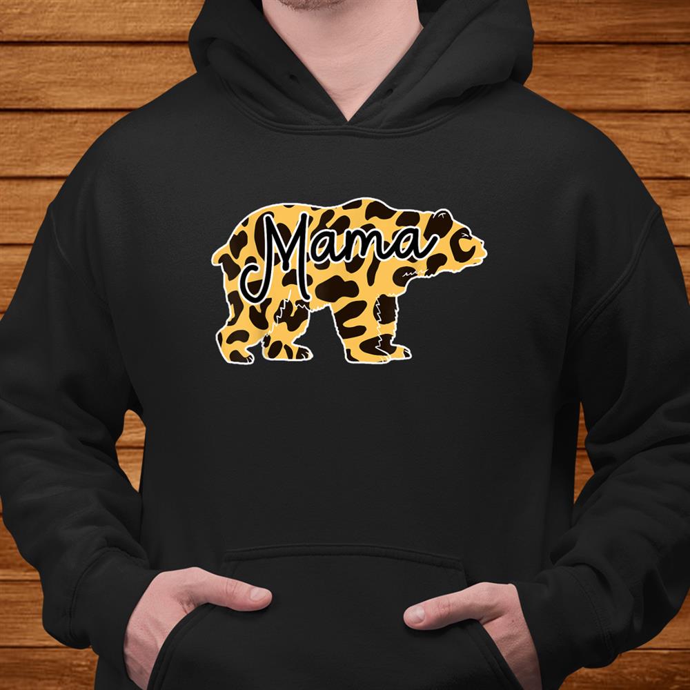 Mama Bear Cheetah Leopard Print Gift Winter Christmas Shirt Mama Bear Cheetah Leopard Print Gift Winter Christmas Shirt