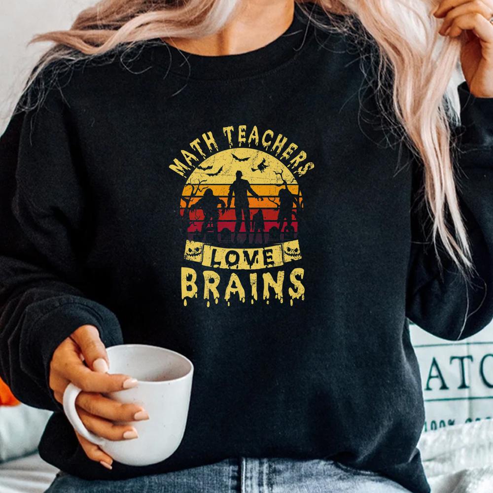 Math Teachers Love Brains Shirt Teacher Halloween Shirt Math Teachers Love Brains Shirt Teacher Halloween Shirt