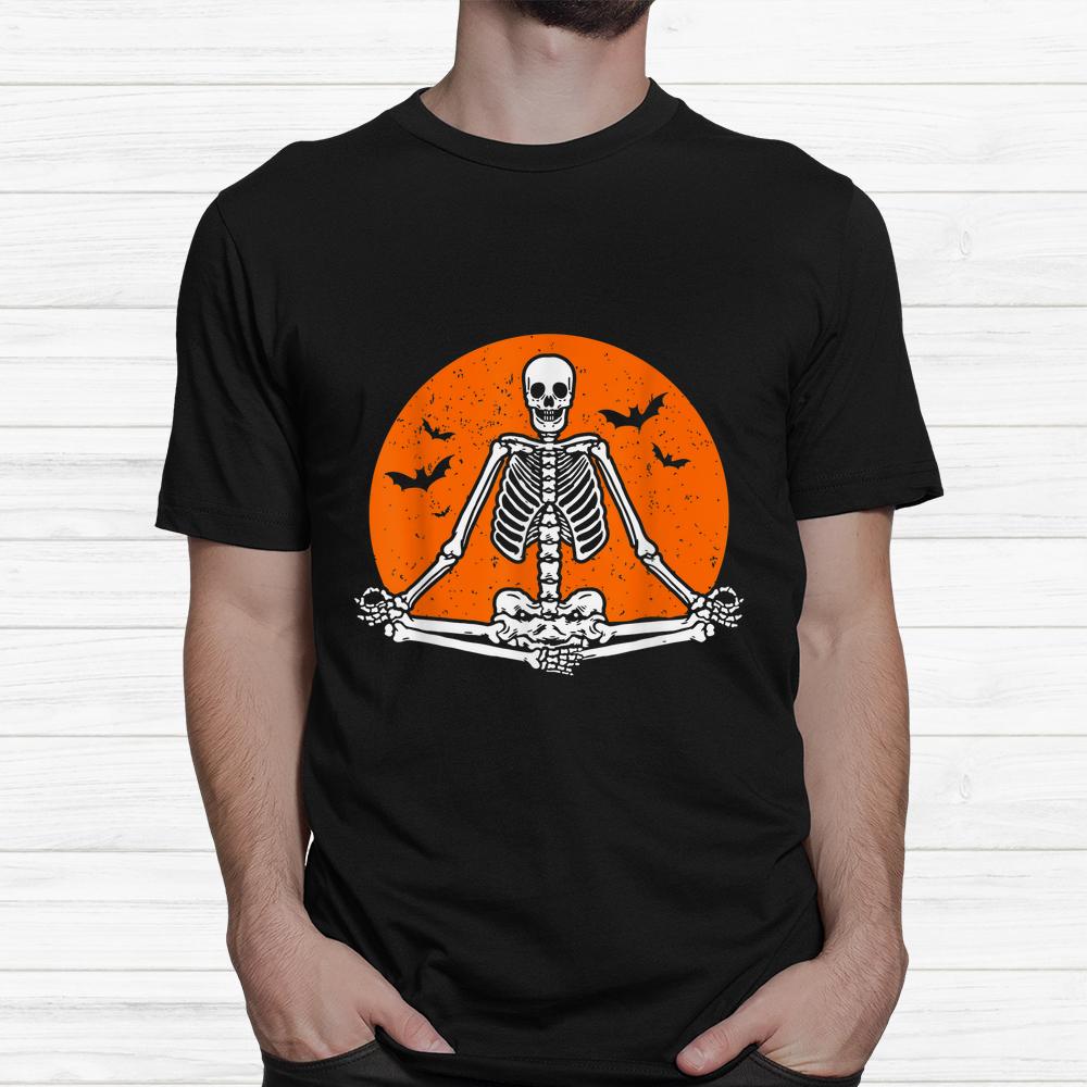 Meditating Skeleton Lotus Yoga Zen Balance Halloween Shirt Meditating Skeleton Lotus Yoga Zen Balance Halloween Shirt