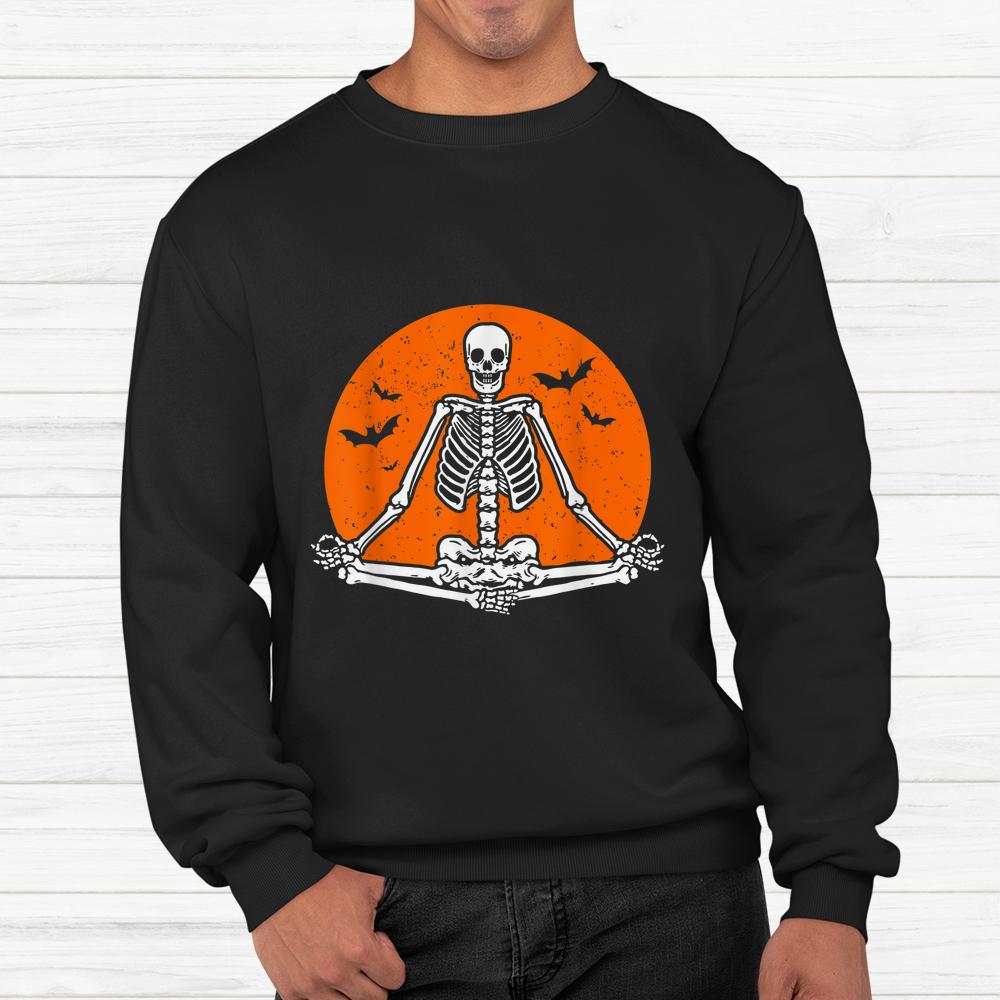 Meditating Skeleton Lotus Yoga Zen Balance Halloween Shirt Meditating Skeleton Lotus Yoga Zen Balance Halloween Shirt