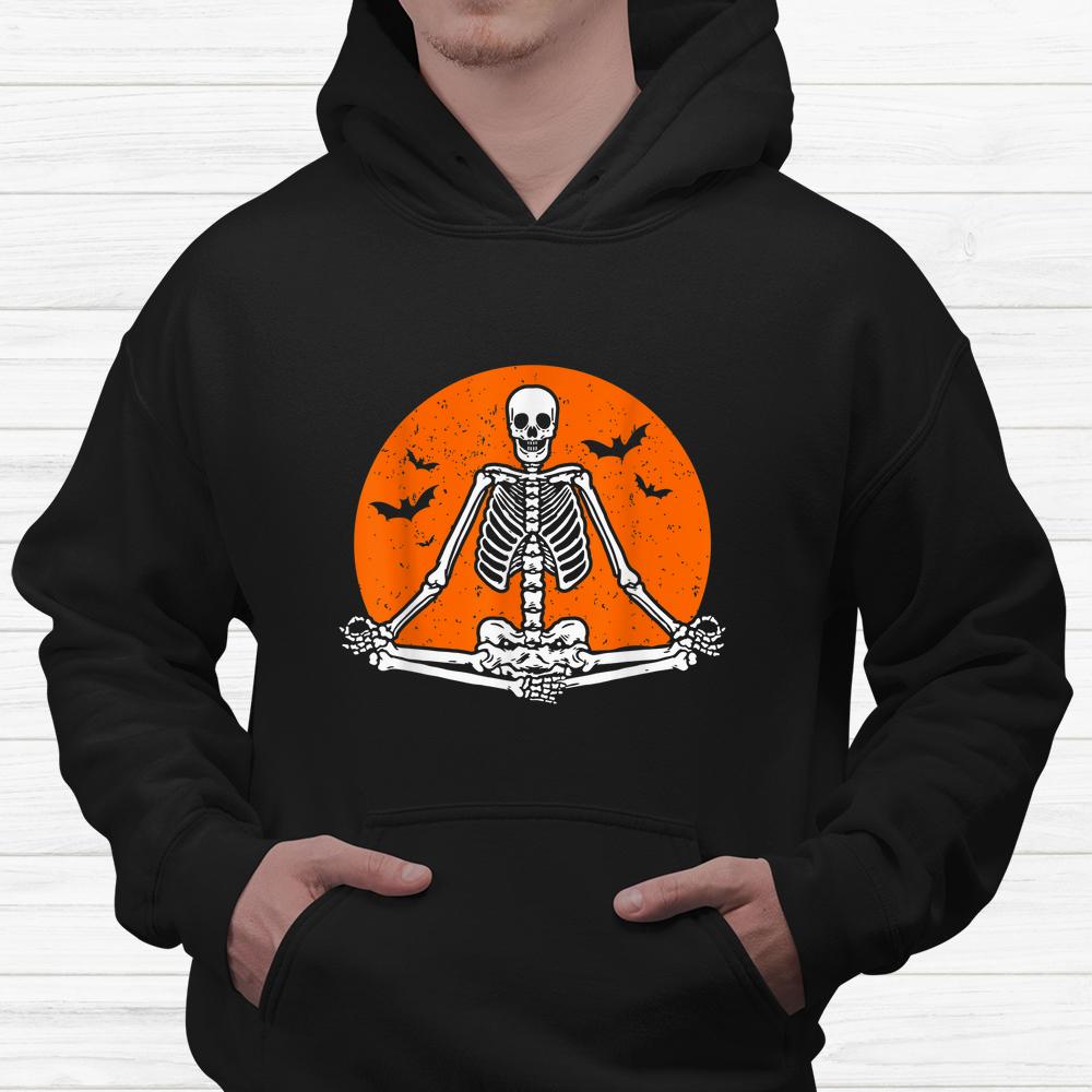Meditating Skeleton Lotus Yoga Zen Balance Halloween Shirt Meditating Skeleton Lotus Yoga Zen Balance Halloween Shirt
