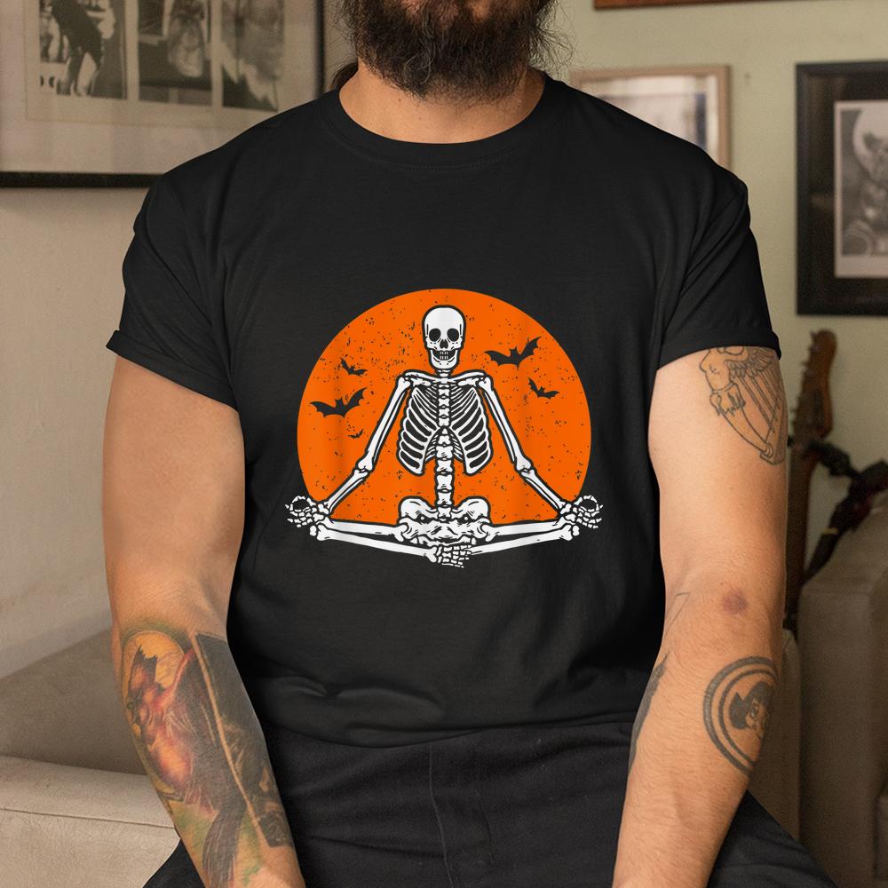 Meditating Skeleton Lotus Yoga Zen Balance Halloween Shirt Meditating Skeleton Lotus Yoga Zen Balance Halloween Shirt