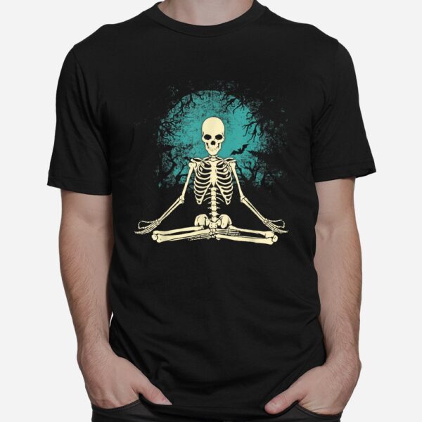 Meditating Skeleton Yoga Halloween Shirt