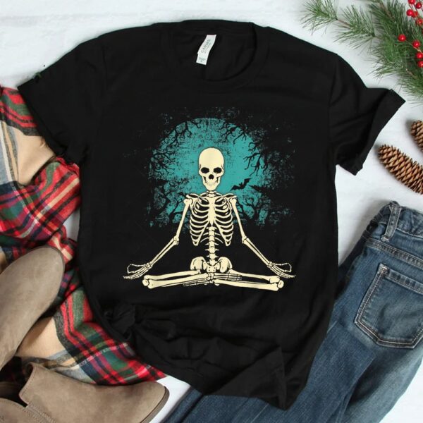 Meditating Skeleton Yoga Halloween Shirt